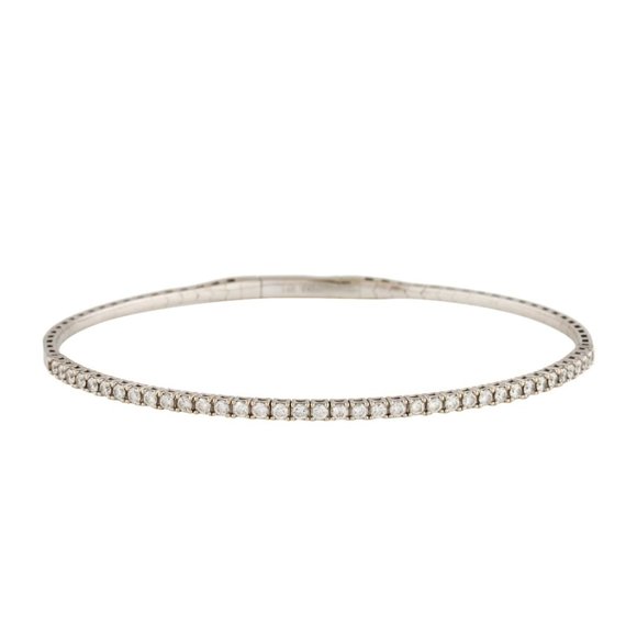 14K WHITE GOLD .92 CTW DIAMOND FLEXI LINK BRACELET